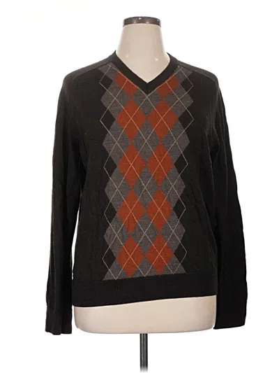 Pre-owned Merona Wool Pullover Sweater In Black