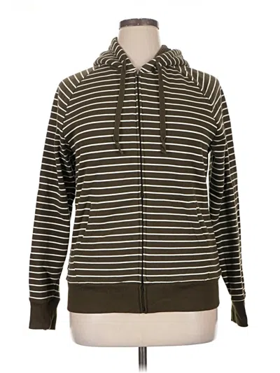 Pre-owned Merona Zip Up Hoodie In Brown