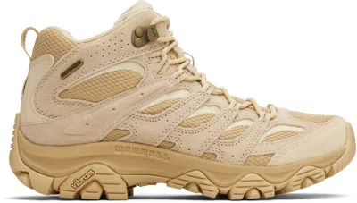Merrell 1trl Beige Moab 3 Mid Waterproof Boots In Latte