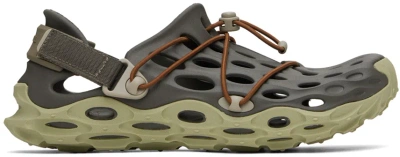 Merrell 1trl Gray & Khaki Hydro Moc At Cage Sandals In Boulder