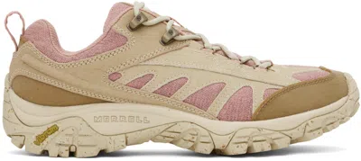 Merrell 1trl Pink & Beige Moab Mesa Luxe Eco Trainers In Prairie