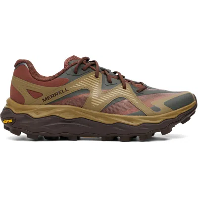 Merrell 1trl Red & Khaki Agility Peak 6 Sneakers In Umber/beluga