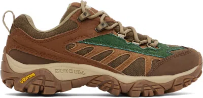 Merrell 1trl Tan & Brown Moab 2 Mesa Luxe Eco Sneakers In Kangaroo Multi