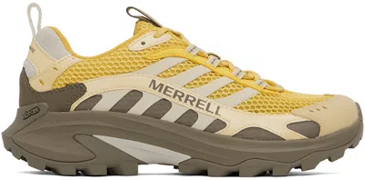 Merrell 1trl Yellow & Taupe Moab Speed 2 Vent 2k Trainers In Dijon
