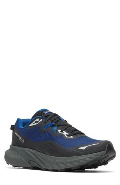 Merrell Agility Trail Wp Waterproof Running Shoe In Blue