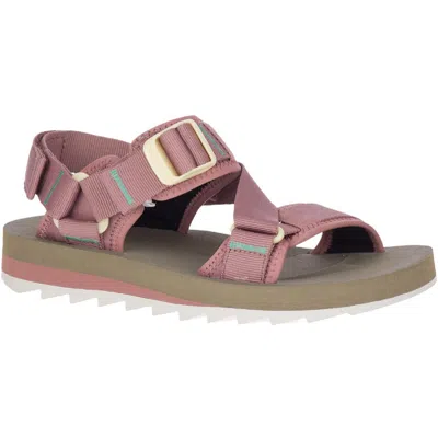 Merrell Alpine Strap Womens Casual Ankle Strap Footbed Sandals In Pink