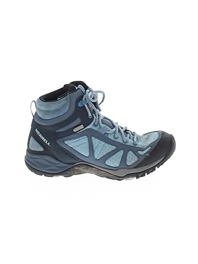Pre-owned Merrell Ankle Boots In Blue