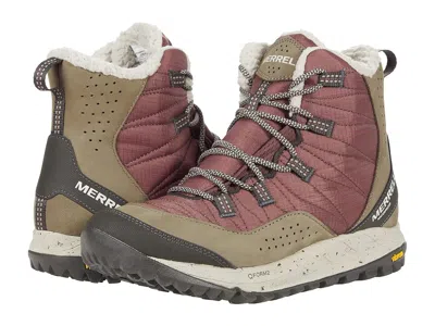 Merrell Antora Sneaker Boot Women's Shoes Marron: 8.5 M, Textile/leather In Multi