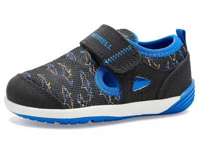 Merrell Bare Steps H20 (toddler) Kid's Shoes Black/royal : 7.5 Toddler M, Textile In Multi