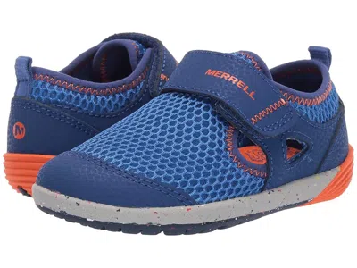 Merrell Bare Steps H20 (toddler) Kid's Shoes Blue/orange : 10 Toddler W, Textile In Multi
