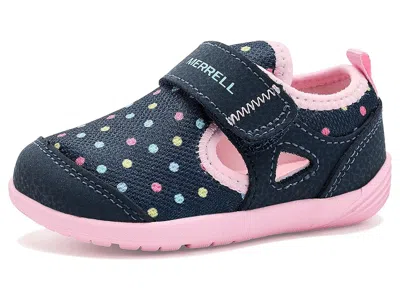 Merrell Bare Steps H20 (toddler) Kid's Shoes Navy : 4 Toddler W, Textile In Blue