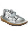 Merrell Bare Steps Leather Sandal In Silver