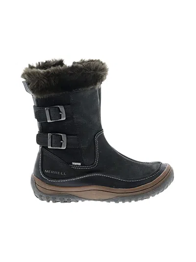 Pre-owned Merrell Boots In Black