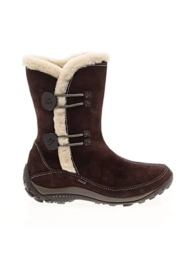 Pre-owned Merrell Boots In Brown