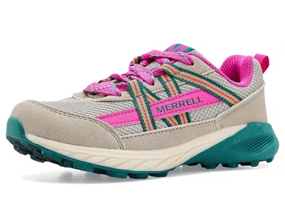 Merrell Copter Trek (little Kids/big Kids) Kid's Shoes Khaki/fuchsia : 6 Big Kid M, Textile