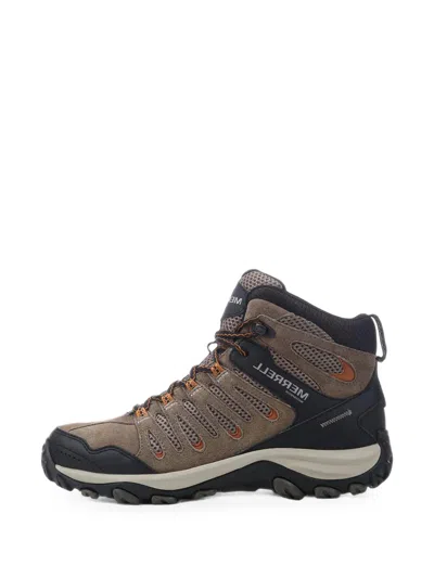 Merrell Crosslander 3 Mid Waterproof Hiking Boots In Brown