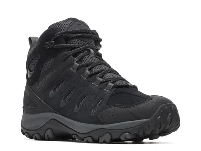 Merrell Crosslander 4 Mid Waterproof Hiking Boot In Black