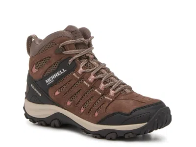 Merrell Crosslander Waterproof Hiking Boot In Brown
