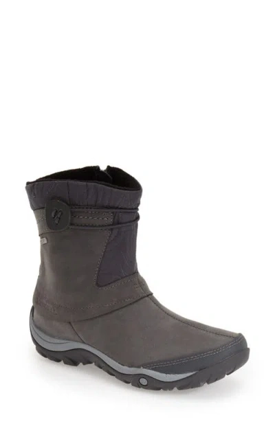 Merrell 'dewbrook' Waterproof Leather Boot In Grizzle Grey