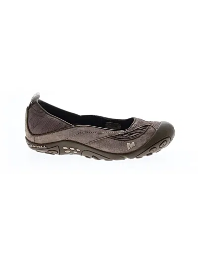 Pre-owned Merrell Flats In Green