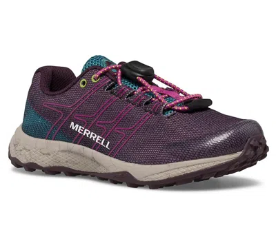 Merrell Kids' Girls - Moab Flight Low A/c Hiking Shoes In Burgundy In Multi