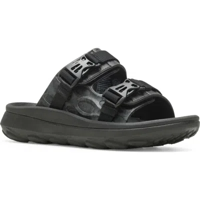 Merrell Hut Ultra Wrap Sport Slide Sandal In Black/black