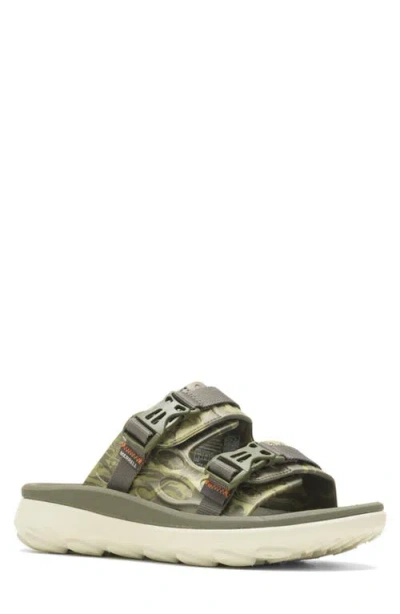 Merrell Hut Ultra Wrap Sport Slide Sandal In Olive