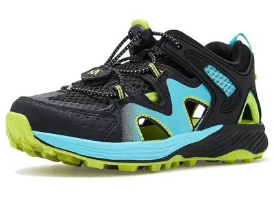Merrell Hydro Force (little Kids/big Kids) Kid's Shoes Black/blue/lime : 5 Big Kid M, Synthetic/textile