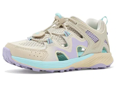 Merrell Hydro Force (little Kids/big Kids) Kid's Shoes Light Khaki/lilac : 3 Little Kid M, Synthetic/textile In Multi