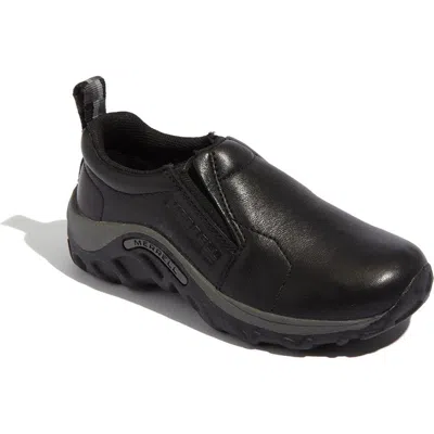 Merrell Kids'  'jungle Moc' Leather Slip-on In Black