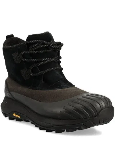 Merrell Lace-up Rubber-toe Ankle Boots In Black