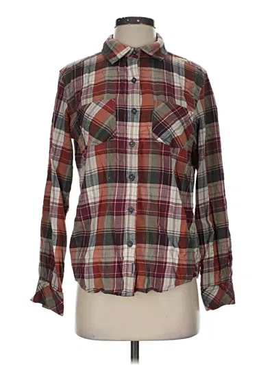 Pre-owned Merrell Long Sleeve Button Down Shirt In Burgundy