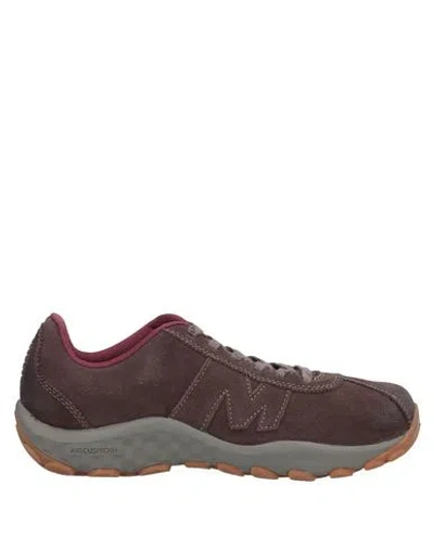 Merrell Man Sneakers Dark Brown Size 8 Soft Leather