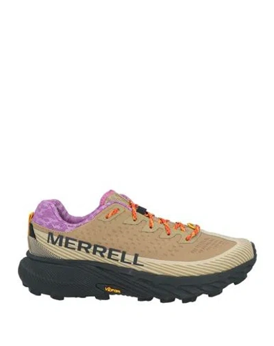 Merrell Man Sneakers Khaki Size 8.5 Textile Fibers In Beige
