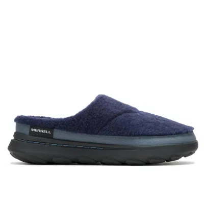 Merrell Men's Hut Moc 2 Slide Cozy Slippers In Sea Blue