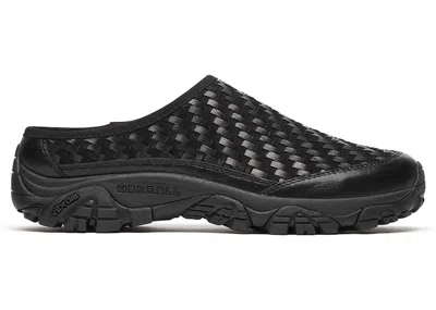 Pre-owned Merrell Men's  Moab 2 Slide Leather Woven 1trl Sneakers In Black