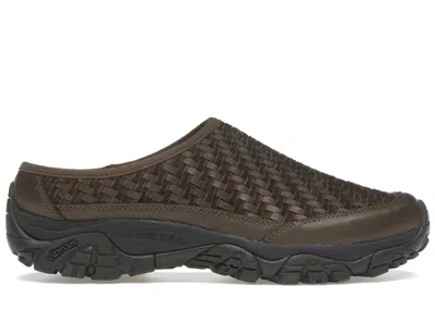 Pre-owned Merrell Men's  Moab 2 Slide Leather Woven 1trl Sneakers In Mole