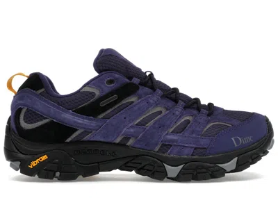 Pre-owned Merrell Men's  Moab 2 Waterproof Dime Sneakers In Blue Ribbon
