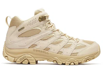 Pre-owned Merrell Men's  Moab 3 Mid Waterproof Sneakers In Latte
