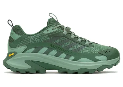 Pre-owned Merrell Men's  Moab Speed 2 Goretex Bl 1trl Sneakers In Viridian In Green