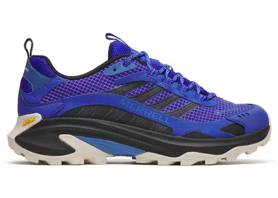 Pre-owned Merrell Men's  Moab Speed 2 Goretex Sneakers In Sapphire In Blue