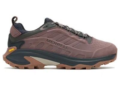 Pre-owned Merrell Men's  Moab Speed 2 Leather Waterproof Sneakers In Peppercorn
