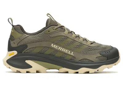 Pre-owned Merrell Men's  Moab Speed 2 Sneakers In Olive In Green