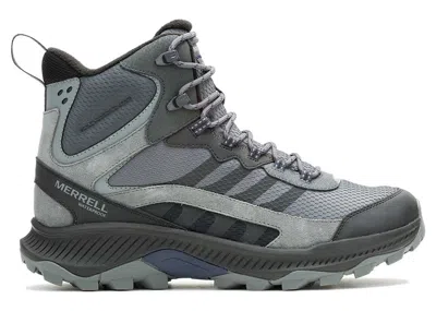 Pre-owned Merrell Men's  Speed Strike 2 Thermo Mid Waterproof Sneakers In Rock In Brown
