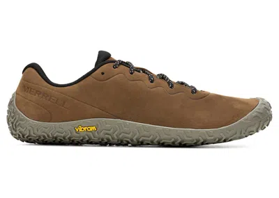 Pre-owned Merrell Men's  Vapor Glove 6 Leather Sneakers In Earth In Brown
