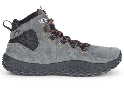 Pre-owned Merrell Men's  Wrapt Mid Waterproof Sneakers In Granite In Gray