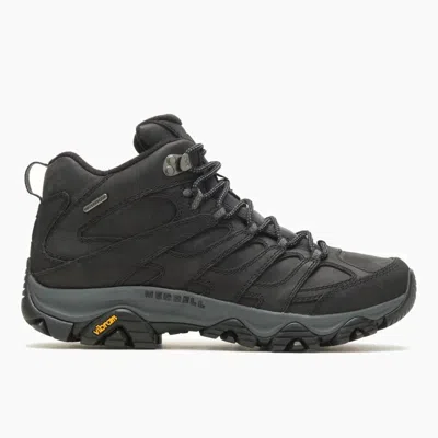 Merrell Men's Moab 3 Prime Mid Waterproof Wide Hiking Boots In Black