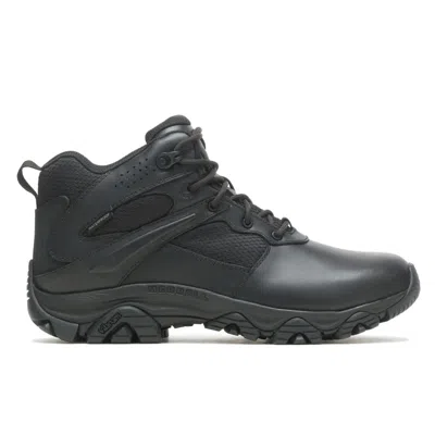 Merrell Men's Moab 3 Response Mid Tactical Waterproof Boot Wide Width In Black