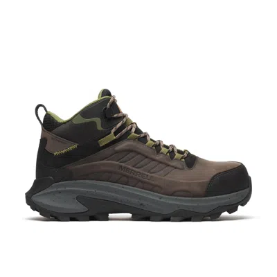 Merrell Men's Moab Speed 2 Mid Waterproof Carbon Fiber Work Boot In Brown