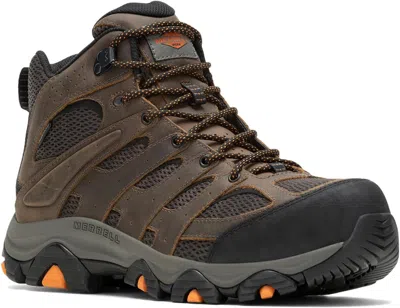 Pre-owned Merrell Men's Moab Vertex 2 Mid Waterproof Carbon Fiber Construction Boot In Earth